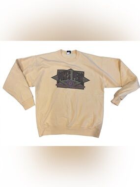 Vintage 90s Pikes Peak National Forest Sweatshirt Men's Large Yellow USA Made